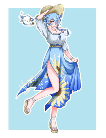 Elira PNG - Himawari Fan Cover *Includes separate layers for animation